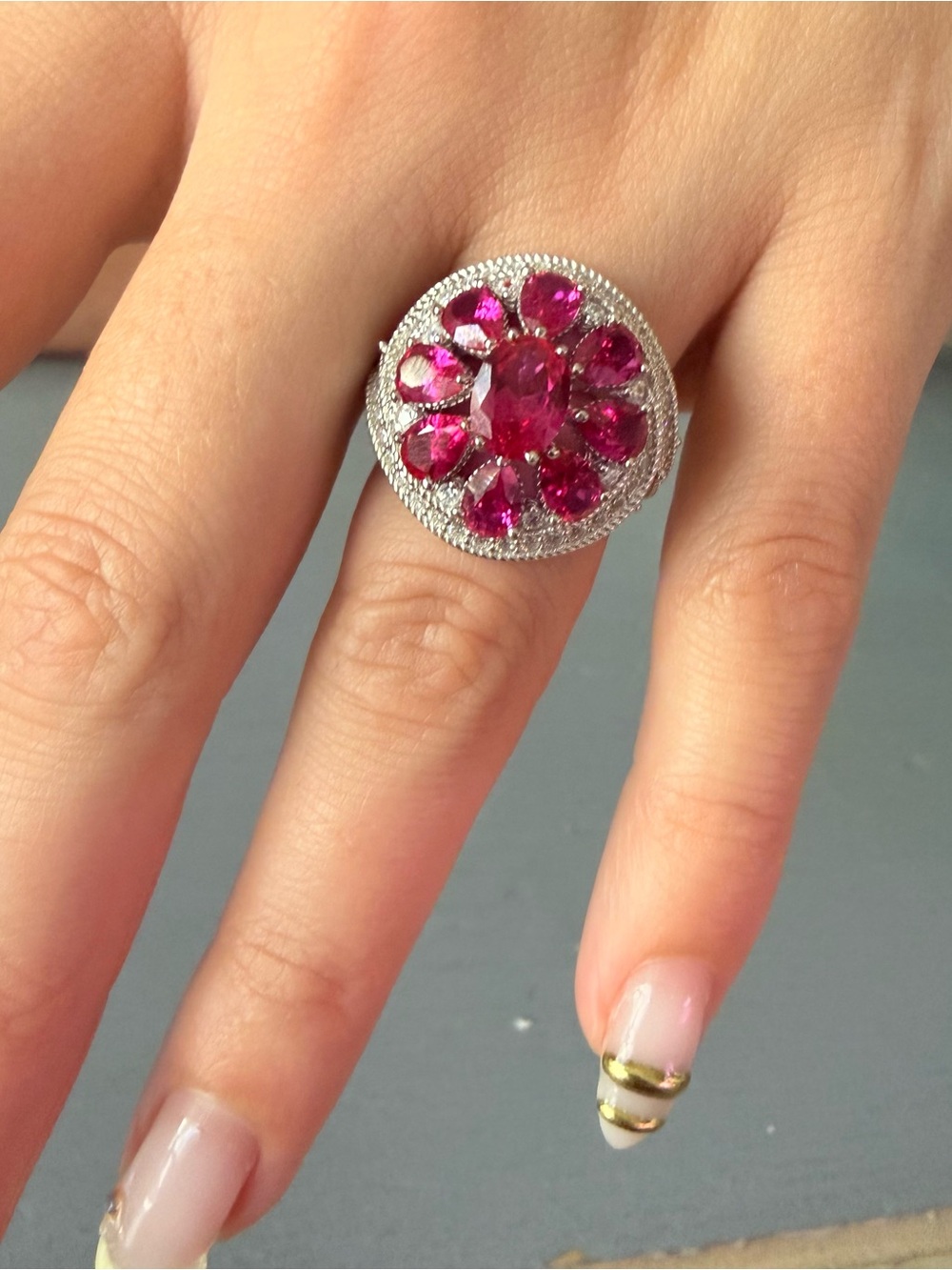 Judith Ripka 925 Sterling Silver Ring size 6 NEW